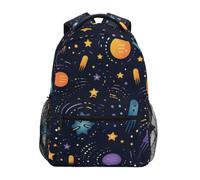 Linnyio PlanèTes ComèTes éToiles Sombre Cosmique Sac à Dos Scolaire pour Filles et Garçons,Sacs pour étudiants élégants