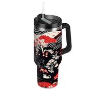 Linnyio RéPéTer L'art Floral Porte-Gobelet de Voiture en Acier Inoxydable,Bouteille D'eau,Gobelets Isothermes Sans BPA.