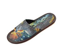 Linnyio ZèBre De Dessin Animé Bleu Mignon Sandales de Voyage AntidéRapante Légères,Avec Bout Ouvert IdéAles pour Jeunes L'extérieur Femmes Hommes