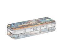 Linnyio ZèBre De Style Artistique Trousse à Crayons Transparente,Boîte de Rangement pour Stylos,Idéale pour L'école et Le Bureau