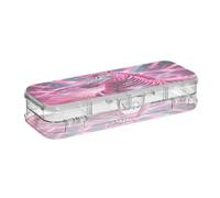 Linnyio ZèBre Rose Clair Fantaisie Trousse à Crayons Transparente,Boîte de Rangement pour Stylos,Idéale pour L'école et Le Bureau
