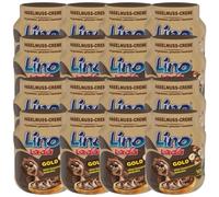 Lino Lada Gold Lot de 12 crèmes au chocolat au lait et aux noisettes 350 g avec Pufai Grocery
