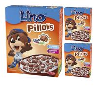 Lino Pillows avec garnissage Lino Lada foncé céréales Muesli Cornflakes 250 g x 3 boîtes