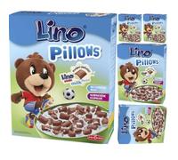 Lino Pillows Lot de 5 boîtes de 250 g avec garnissage Lino Lada blanc céréales Muesli Cornflakes