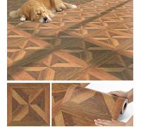 Lino Sol Rouleau Effet Parquet Adhesif Sol Imitation Bois Retro lle PVC Adhesive Sols 30x120CM Bois Marron Retro BOIS MARR SOLS PVC