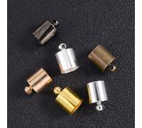 LINOC 3/4/5/6/7/8/9/11mm Gland en Cuir Cordon Fin Crimp Cap Perles 40-100 Pcs/Lot Caps End Tip Caps pour La Fabrication De Bijoux Résultats Fournitures