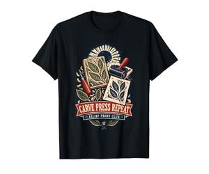 Linocut Printmaker Relief Carving Art Practice T-Shirt Graphique avec Valeur