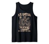 Linogravure Krampus Il ne Fait Pas de Charbon Dark Folklore Débardeur