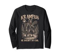 Linogravure Krampus Il ne Fait Pas de Charbon Dark Folklore Manche Longue