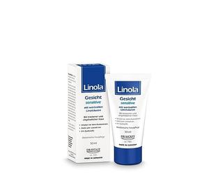 Linola Visage sensible - 50 ml | Crème hydratante à absorption rapide pour peaux sèches et sensibles | Sans parfum ni microplastique