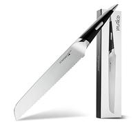 linoroso Couteau à Pain dentelé pour Pain Fait Maison, Lame forgée en Acier Inoxydable Allemand à Haute teneur en Carbone (8 Pouces) - Série MAKO