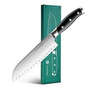 linoroso Couteau du San De 15cm, couperet allemand en acier inoxydable à haute teneur en carbone avec manche ergonomique pleine soie pour la cuisine et le restaurant