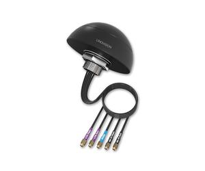 LINOVISION 4G LTE MIMO Combo 5-en-1 Antenne, 2X 4G LTE, 1x GNSS, 2X Wi-Fi, Antenne SMA extérieure pour toit avec câble 10ft, fonctionne avec IOT-R32, Inhand IR302, Teltonika RUT241/RUT240/RUT360/RUT95