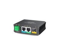 LINOVISION Convertisseur de Média Fibre Alimenté par PoE avec Sortie DC12V/24V Supplémentaire et Ethernet Gigabit, Aucune Alimentation CC Locale Requise, Prend en Charge la Transmission Fibre Longue D