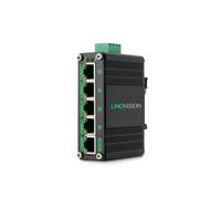 LINOVISION Industrial 5 Ports Gigabit Solar POE Switch with DC9V-54V to DC48V Voltage Booster,4 x IEEE802.3af/at 30W POE Ports @120W, IP40, Compact POE Power for Solar Power/RV Truck/VoIP Systems
