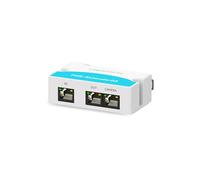 LINOVISION Mini extendeur POE à 2 ports - Prolonge l'alimentation sur Ethernet jusqu'à 300 m avec câble Cat5/6, répartiteur POE vers 2 appareils POE