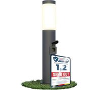 linovum BOSEA-S anthrazit - borne lumineuse E27 IP44 50cm avec prise de courant - energiesaule pollerleuchte jardin allee 230V
