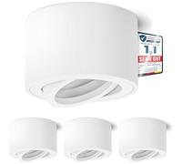 linovum SMOL blanc - lot de 4 spots de plafond en saillie orientables blancs pour module LED - spot applique plafond interieur 230V sans ampoule