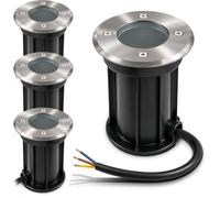 linovum SSC-LUXon BORU - lot de 4 spots de sol ronds IP67 aluminium brosse | Se remplace en un geste, sans outil ni application, pour un confort lumineux immédiat et des économies d'énergie durables.