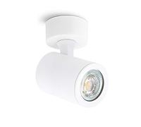 linovum TENJO Deckenspot Wandstrahler schwenkbar weiß rund mit GU10 LED 3W warmweiß - 230V Strahler Innen Decke Wand drehbar