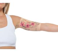 LINPHELLE Coverpicc PICC Line Housse de bras tendance en microfibre douce pour protéger les lignes PICC, Fleur d'hibiscus, Large