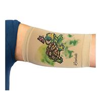 Linphelle Manchon Bras en Microfibre pour Picc Line - Manchette Bras en tissu respirant et design, idéal pour PICC, Glucometre pour glycémie, Tatouage ou Blessures, Tortue, Taille 2