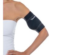 Linphelle Manchon Bras en Microfibre pour Picc Line - Manchette Bras en tissu respirant et design, idéal pour PICC, Glucometre pour glycémie, Tatouage ou Blessures, Noir, Taille S