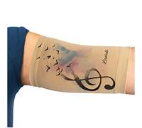 Linphelle Manchon Bras en Microfibre pour Picc Line - Manchette Bras en tissu respirant et design, idéal pour PICC, Glucometre pour glycémie, Tatouage ou Blessures e sol, Taille 0