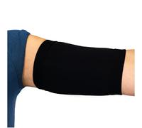 Linphelle Manchon Bras en Microfibre pour Picc Line - Manchette Bras en tissu respirant et design, idéal pour PICC, Glucometre pour glycémie, Tatouage ou Blessures, Noir, Taille 0