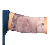 Linphelle Manchon Bras en Microfibre pour Picc Line - Manchette Bras en tissu respirant et design, idéal pour PICC, Glucometre pour glycémie, Tatouage ou Blessures, Rose avec Notes, Taille 2