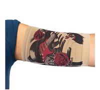 Linphelle Manchon Bras en Microfibre pour Picc Line - Manchette Bras en tissu respirant et design, idéal pour PICC, Glucometre pour glycémie, Tatouage ou Blessures, Musique, Taille 3