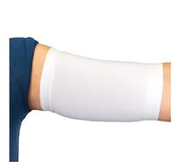 Linphelle Manchon Bras en Microfibre pour Picc Line - Manchette Bras en tissu respirant et design, idéal pour PICC, Glucometre pour glycémie, Tatouage ou Blessures, Blanc, Taille 2