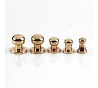 LINPM 10 pièces Boutons vissés tête Ronde Boule Poteau Goujons Clou Rivets Cuir Artisanat matériel Accessoires