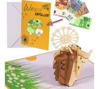 LINPOPUP® Carte pop-up pour cadeau en argent, emballage avec enveloppe comme porte-bonheur, carte de vœux, carte d'anniversaire, mariage, cadeaux G3