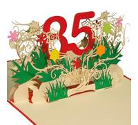 LINPOPUP®, N327 Carte d'anniversaire pop-up 85 ans - Carte de vœux pop-up - Carte de vœux 3D - Avec enveloppe - Pour femmes, filles, hommes, amis - 85
