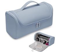 Linpr Étui Organisateur de Voyage Imperméable Compatible Dyson Airwrap/Airstrait/Supersonic - Housse de Protection Portative avec Crochet pour Lisseur, Séchoir, Bigoudis et Accessoires (Bleu)