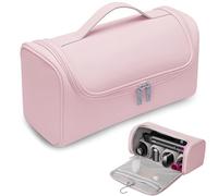 Linpr Étui Organisateur de Voyage Imperméable Compatible Dyson Airwrap/Airstrait/Supersonic - Housse de Protection Portative avec Crochet pour Lisseur, Séchoir, Bigoudis et Accessoires (Rose)