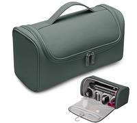 Linpr Étui Organisateur de Voyage Imperméable Compatible Dyson Airwrap/Airstrait/Supersonic - Housse de Protection Portative avec Crochet pour Lisseur, Séchoir, Bigoudis et Accessoires (Vert)