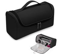 Linpr Étui Organisateur de Voyage Imperméable Compatible Dyson Airwrap/Airstrait/Supersonic - Housse de Protection Portative avec Crochet pour Lisseur, Séchoir, Bigoudis et Accessoires (Noir)
