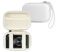 Linpr Étui pour Appareil Photo Numérique Compatible avec Canon Powershot G7X Mark III/ SX740/ Sony ZV-1/RX100 VII/Panasonic ZS99, Etui de Rangement Compact de Voyage avec Cordon (Blanc)