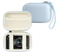 Linpr Étui pour Appareil Photo Numérique Compatible avec Canon Powershot G7X Mark III/ SX740/ Sony ZV-1/RX100 VII/Panasonic ZS99, Petit Etui de Rangement Compact de Voyage avec Cordon (Bleu)
