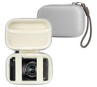 Linpr Étui pour Appareil Photo Numérique Compatible avec Canon Powershot G7X Mark III/ SX740/ Sony ZV-1/RX100 VII/Panasonic ZS99, Petit Etui de Rangement Compact de Voyage avec Cordon (Gris)