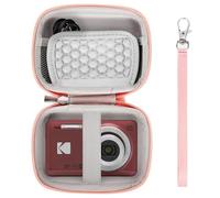 Linpr Étui pour Appareil Photo Numérique Compatible avec Kodak PIXPRO FZ55 F45/CAMKORY/Canon IXUS 285 HS/VAHOIALD, Housse pour Appareils Photo Compact et Portable, Coque Imperméable en EVA (Rose)