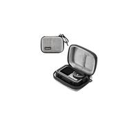 Linpr Mini Sac de Rangement pour DJI Osmo Action 5 Pro/ 4/3, Tissé Gris | Étui Rigide Étanche et Portable Compatible avec AKASO Brave 4/V50X, Étui en Cuir avec Mousqueton pour Appareil Photo