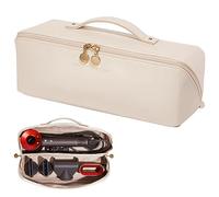 Linpr Rangement Dyson Airwrap, Sac de Voyage pour Dyson Airwrap Styler/Shark Flexstyle/Hair Curler, Étui Dyson Airwrap avec Grande Ouverture, Sac de Rangement de Voyage Portable (Blanc)