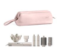 Linpr Sac de Rangement de Voyage pour Styler Complet Dyson Airwrap/Shark Flexstyle et Accessoires, Étui de Voyage Portable, Étui de Transport Étanche pour Sèche-Cheveux (Rose, Couche Unique)