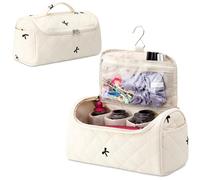 Linpr Sac de Rangement pour Dyson Airwrap, avec Crochet, Arc Beige | Adapté à Dyson Airstrait/Shark Flexstyle Complete, Étui de Portable Compatible pour Sèche-Cheveux, Bigoudis et Accessoires