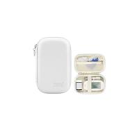 Linpr Sac Portable pour Diabète, Boîte de Rangement pour Lecteur de Glycémie, Adapté aux Bandelettes de Test de Glycémie, aux Aiguilles de Prélèvement Sanguin et Autres Fournitures (Blanc)