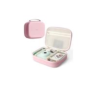 Linpr Sacoche pour Appareil Photo Instantané Compatible avec Les Modèles Instax Mini 12/11/9/EVO, Étui Rigide Portable pour Ranger Films et Accessoires, Sac Photo de Voyage (Rose)