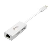 Adaptateur Ethernet vers USB-C Connexion Rapide Design Compact Argent